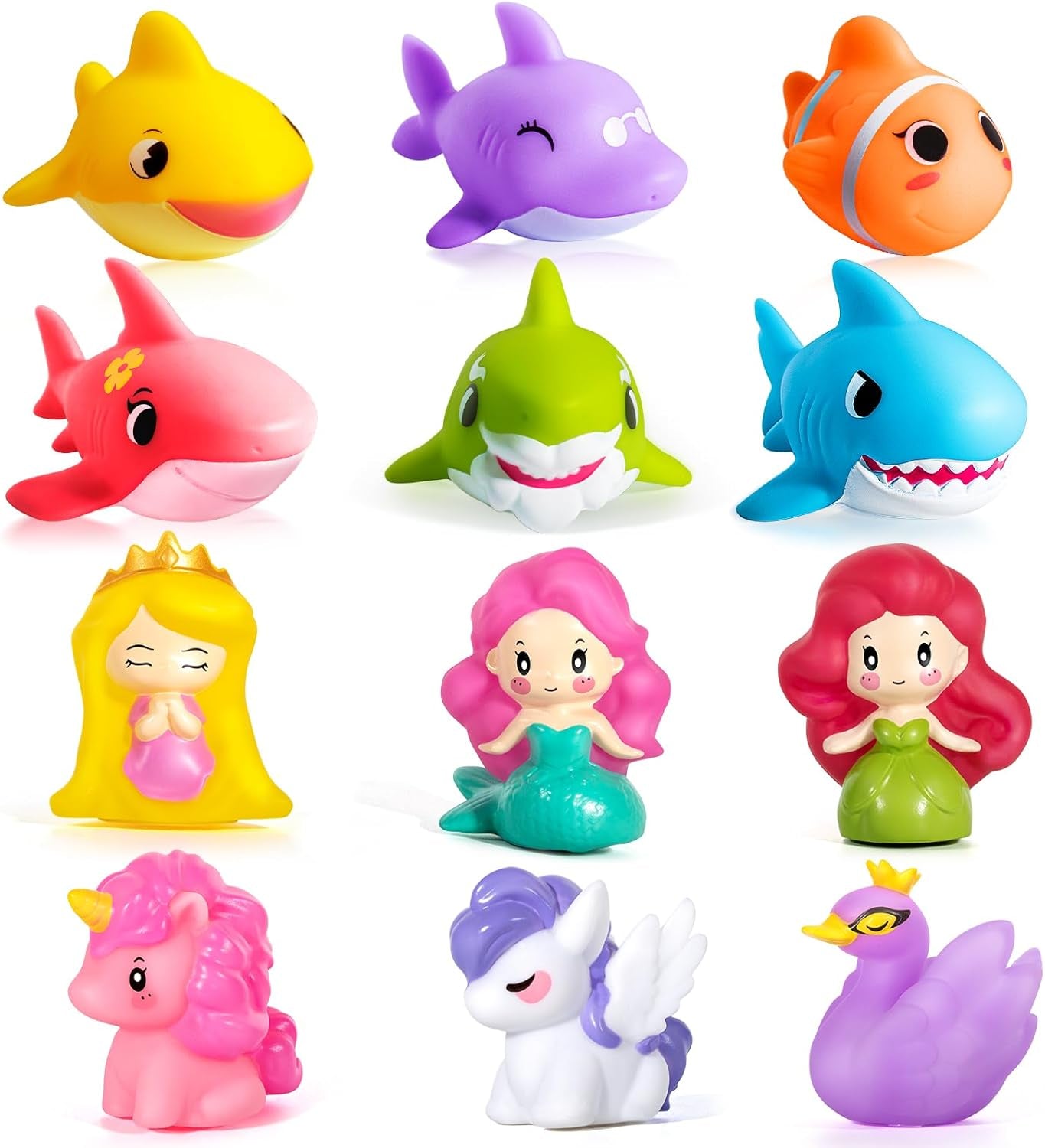 Baby Bath Toys - No Hole Bath Toys for Kids, Bath Tub Shower Toys for Newborn Baby